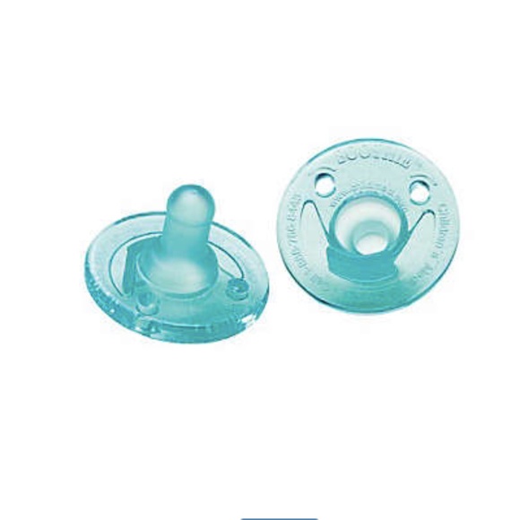 Soothie Pacifier Philips Notched Newborn NICU Green 3 Months Hospital Binky - Picture 2 of 2
